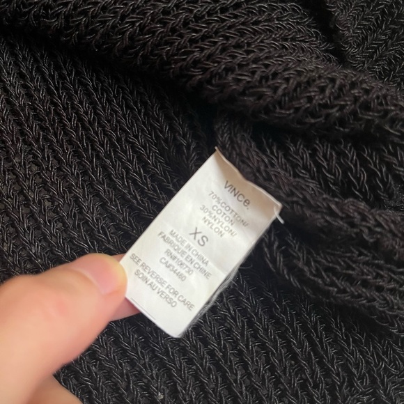Vince Dolman Sleeve Cropped Sweater black XS - Picture 3 of 7